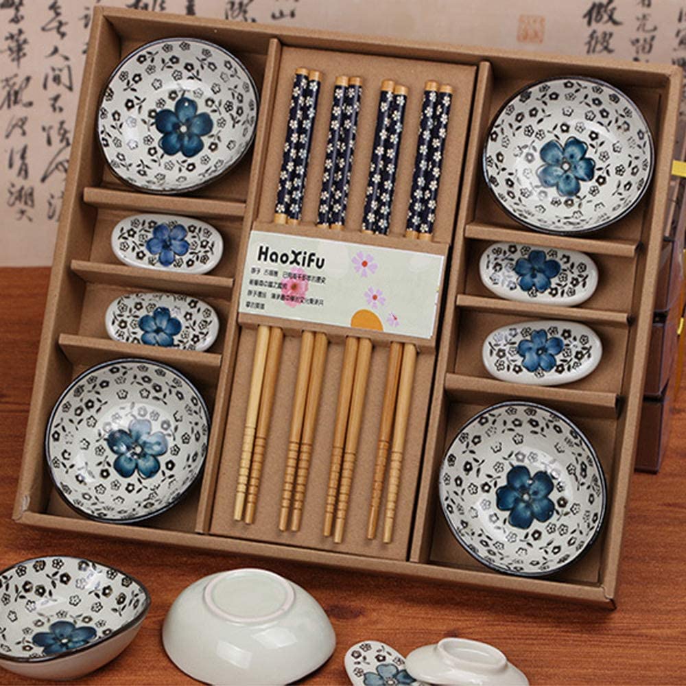 Dätenky - Juego de cubertería de cerámica para Sushi (para Cuatro Personas)