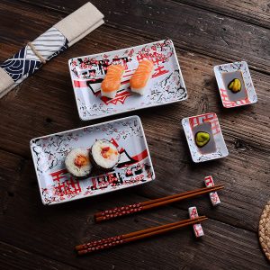 ajilla de Sushi de CerÃ¡mica 8 Piezas para 2 Personas